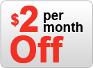 $2 per month off