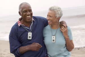 man and woman at the beach