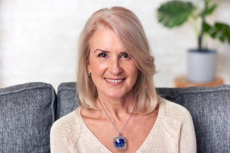 Woman wearing jewelry pendant