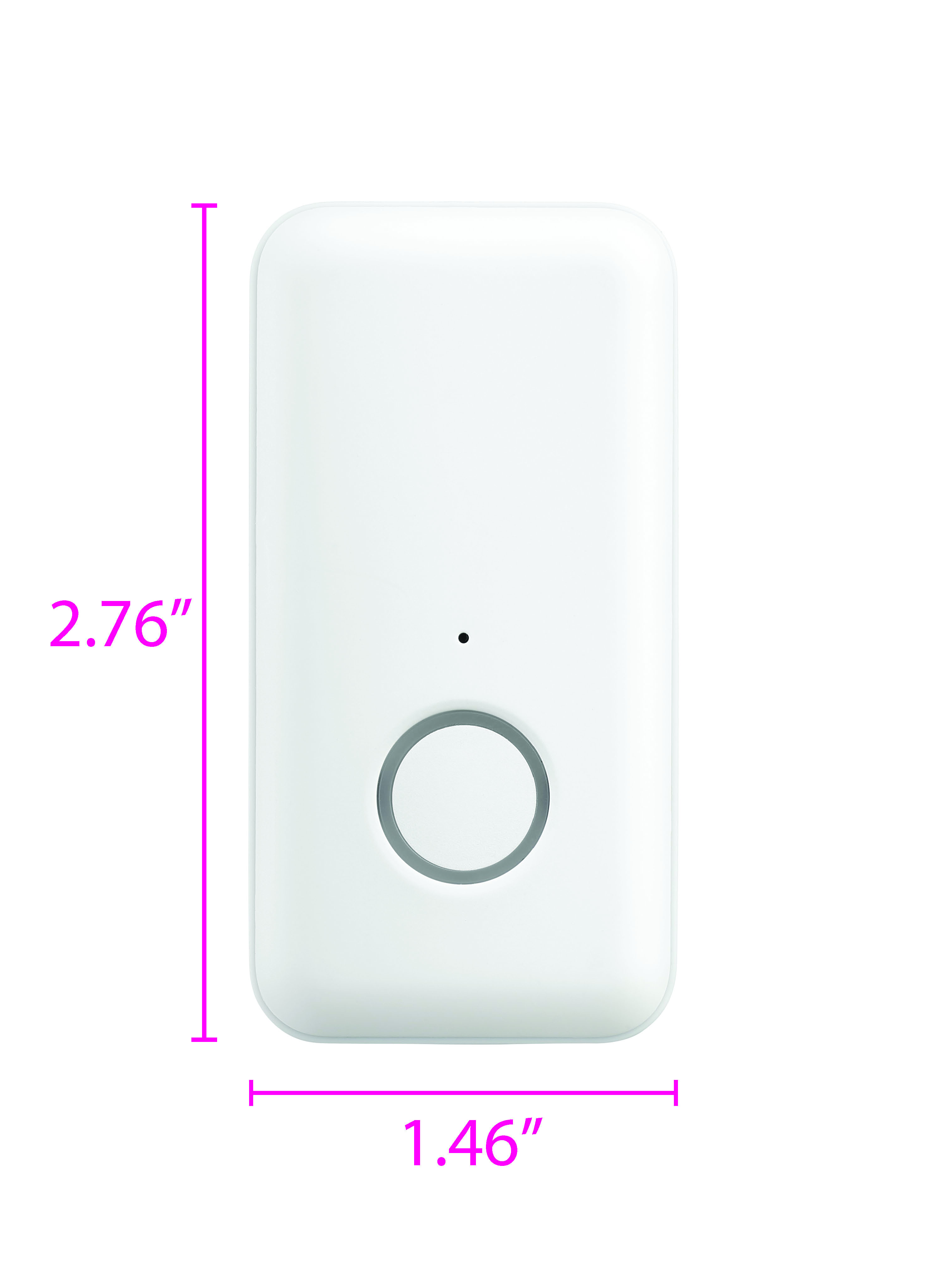LifeStation Pearl Mobile Medical Alert System Dimensions - 2.76" x 1.46"