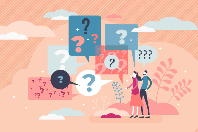 Illustration of people having questions