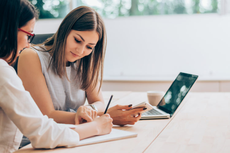 Women working in an office